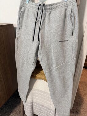 New Balance Gray Heather Drawstring Joggers